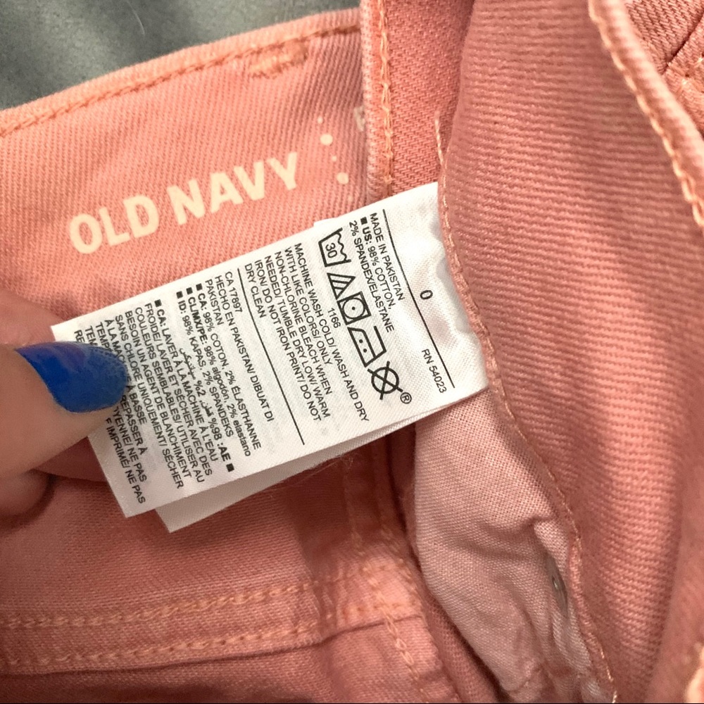 ☘️ 3/$30 New Old Navy Pink Jeans - Picture 5 of 5